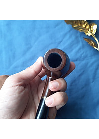 Tẩu thuốc gỗ mun cao cấp sang trọng ( tặng kèm túi vải đựng tẩu)
