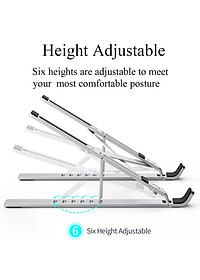 Giá đỡ Aluminum Wiwu S400 cho Macbook laptop 13 inch đên 15.5 inch giúp tản nhiệt thiết kế nhôm nguyên khối - Hàng nhập khẩu