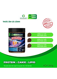 Thức ăn Cá Rồng GREENABC - Protein 40, tăng size, tăng màu, tăng đề kháng, vảy rực rỡ - Hộp 350g