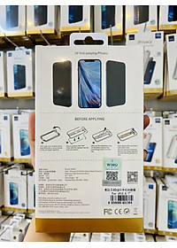 Kính Chống Nhìn Trộm Wiwu iPrivacy HD Anti-Peep Dành cho iPhone có Khung Dán Tiện Lợi - Hàng Chính Hãng  