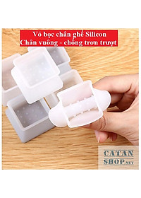 Vỏ bọc chân bàn ghế silicon dày hình vuông, miếng silicon dày bọc chân bàn ghế chống trượt