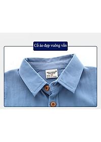 Áo sơ mi bé trai bé gái chất vải mềm trơn AS5