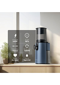 Máy ép chậm Elmich JEE-8758, công suất 240W, bảo toàn dưỡng chất, giữ trọn hương vị, ép kiệt bã tới 98% - Hàng Chính Hãng