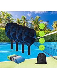 4 Pieces Professional Pickleball Paddles Pickleball Rackets with Bag Pickleball Paddle Gifts for Men Women