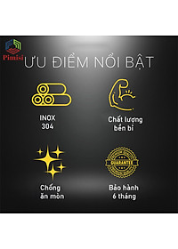 Dây vòi hoa sen tắm nóng lạnh Pimisi bằng inox 304 với đầu dây đồng thau không gỉ phù hợp với mọi sen tắm trong nhà vệ sinh dài 150cm chống xoắn - mạ xi sáng bóng - ống mềm cấp nước và dùng được cho cả vòi xịt nhà vệ sinh phòng tắm | Hàng chính hãng