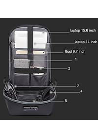 Balo nam thời trang tích hợp chống trộm chống nước cao cấp phong cách châu âu