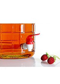 Bình ngâm rượu thủy tinh Nắp tím 8 Lít ngâm sâm, đinh lăng, táo mèo, nấm linh chi, hoa quả