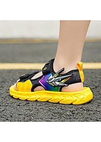 Sandal bé trai Robot chiến binh màu vàng năng động và cá tính cho trẻ em 4 - 12 tuổi đế siêu nhẹ chống trơn cao cấp ST62