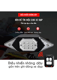 Đèn LED Xi Nhan Không Dây Rẽ Trái Phải Gắn Đuôi Xe Đạp Điều Khiển Không Dây Từ Xa Sạc Điện USB Mai Lee
