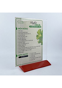 Kệ mica 2 mặt Enter E23 210x300mm đế màu A4 đứng, Kệ menu nhà hàng, Standee mica để bàn, Bảng quét mã QR Code