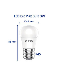 Bóng đèn OPPLE LED Bulb Ecomax E27 - Tiết kiệm điện, tuổi thọ cao lên đến 20.000 giờ