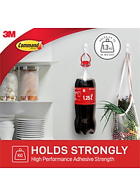 Bộ 2 móc treo tường cường lực siêu dính chống thấm nước 1300 gram Command 3M 3M-17001B