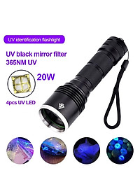 Đèn pin sạc cầm tay tia cực tím (UV) cao cấp Terino D113-UV (365nm, 20W)- Hàng chính hãng