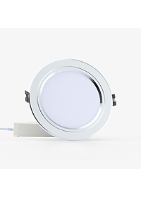 Đèn âm trần Downlight Đổi màu Viền Bạc D AT10L ĐM 110 9W 