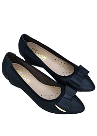 Giày Nữ Búp Bê Đế Xuồng HÀ NAM Da Bò Thật Thời Trang cao 5cm GBB2030