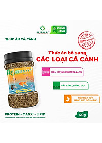 Thức ăn bổ sung dinh dưỡng Cá 3 Đuôi, 7 màu, Cánh Buồm, Molly,... GREENABC – Protein 42, tăng size, tăng màu - Hộp 40g