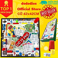 Cờ Tỷ Phú - Monopoly - bàn NHỰA cao cấp 42 x 42cm - Trò chơi rèn luyện tư duy tài chính - chính hãng dododios