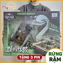 Mô hình xe tăng điều khiển từ xa đồ chơi xe tank cho bé trai MySun