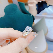 Nhẫn bạc nữ đính đá chất lệu bạc s925 MS66b