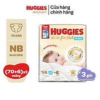 Thùng 3 gói Tã dán sơ sinh Huggies Tràm Trà NB70/S54/S80