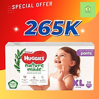 Tã Quần Siêu Cao Cấp Huggies Platinum Nature Made XL38 (38 Miếng)