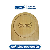 Lót ly gỗ khắc logo Durex