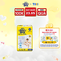 Tã dán em bé Siêu khô thoáng gói Jumbo Unidry G6X size L-40 miếng