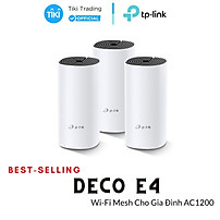 Bộ Phát Wifi Mesh Băng Tần Kép TP-Link Deco E4 AC1200 MU-MIMO (3-pack) - Hàng Chính Hãng