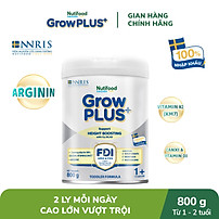 Sữa bột Nutifood GrowPLUS+ Cao Lớn Vượt Trội trên 1 tuổi Lon 800g