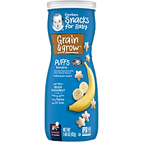 Thực Phẩm Bổ Sung Bánh Ăn Dặm Gerber Puffs vị Chuối 42g dành cho trẻ trên 8 tháng tuổi