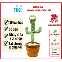 Cây Xương Rồng Nhồi Bông Có Nhạc ,Uốn Lượn , Biết Nhảy Biết Múa, Nhại Tiếng Và Có Đèn Nháy - Chính Hãng GROFA