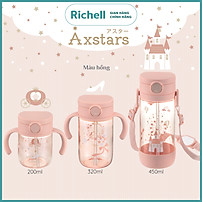 Bình ống hút AXSTARS Richell Nhật Bản 200ml chống sặc cho bé từ 6 tháng | Baby