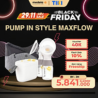 Máy hút sữa Medela Pump in style MaxFlow | Máy hút sữa điện đôi có túi xách và bộ bảo quản lạnh.