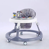 Xe Tròn Tập Đi Kiêm Xe Ăn Dặm Cho Bé Hình Chú Bò Đáng Yêu 2in1 Có Bàn Ăn Dặm, Phát Nhạc Vui Nhộn