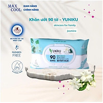 Combo 6 Gói Khăn Ướt Yuniku 90 Tờ Hương Lài ( 90 Tờ x 6 )