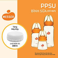 Bình sữa cổ hẹp PPSU Wesser 60ml/140ml/250ml
