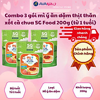 Combo 3 gói mì ý ăn dặm thịt thăn xốt cà chua SG Food 200g (từ 1 tuổi)