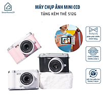 Máy Chụp Ảnh Mini Kèm Thẻ 512G T Retro Kỹ Thuật Số CCD 4K Cho Học Sinh – Nhỏ Gọn, Thời Trang, Chụp Siêu Nét- HÀNG CHÍNH HÃNG MINIIN