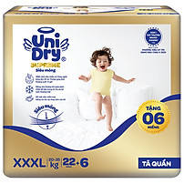 Tã quần Unidry G3X Supreme siêu mỏng size XXXL - 22+6 miếng