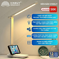 Đèn Đọc Sách Cao Cấp - Đèn Bàn Làm Việc Sang Trọng - Đèn Ngủ - Đèn Trang Trí - Có Thể Gập Hai Chỗ – 03 Chế Độ Ánh Sáng Vàng Bảo Vệ Mắt Chống Cận Pin Sạc - Hàng Chính Hãng - VinBuy