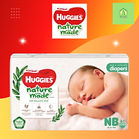 Tã Dán Siêu Cao Cấp Huggies Platinum Naturemade NB60 (60 Miếng)