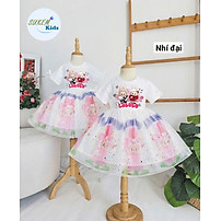 Đầm voan công chúa labubu cho bé gái sắc màu dự tiệc diện tết đẹp size 10-40kg hàng thiết kế cao cấp