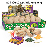 Bộ đồ chơi giáo dục khám phá khảo cổ hóa thạch khủng long KAVY-82 gồm 12 quả trứng đầy đủ các loại