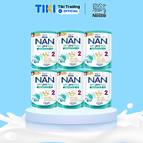 Thùng 6 lon Sản Phẩm Dinh Dưỡng Nestlé NAN OPTIPRO PLUS 2 800g/lon