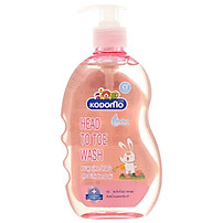 Dầu tắm & gội Kodomo Pink Hanabaki 400ml - Cho bé từ 0+ Không có cồn, Không chất tạo mùi, không gây dị ứng, Không cay mắt