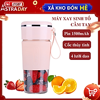 Máy xay sinh tố cầm tay mini, cốc xay sinh tố đa năng CTFAST - JUICER 01 (50W - 300ml) : Thiết kế cảm ứng tự động, cốc xay thủy tinh an toàn tuyệt đối khi sử dụng, pin sạc 1500 mAh - Hàng chính hãng