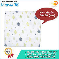 Khăn tắm vải sợi tre cho bé 60x60 Mamaru MA-KT60X60 - Diệt khuẩn, hút ẩm tốt, kháng tia UV