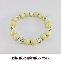 Vòng dâu tằm 7 và 9 bi bạc cho bé