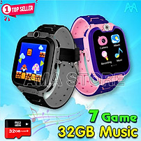Đồng hồ Điện thoại có 7 GAME Giải trí, Hỗ trợ Thẻ nhớ 32G Music, lắp Sim không cần Đăng ký 4G, Thêm danh bạ dễ dàng không cần ứng dụng - Hàng nhập khẩu