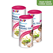 Combo 3 Trà cốm lợi sữa hoà tan HiPP Mama Herbal Nursing Tea 100% thảo mộc, dành cho mẹ sau sinh và đang cho con bú giúp bồi bổ cơ thể, hỗ trợ và tăng cường lượng sữa (2 hộp x 200g)